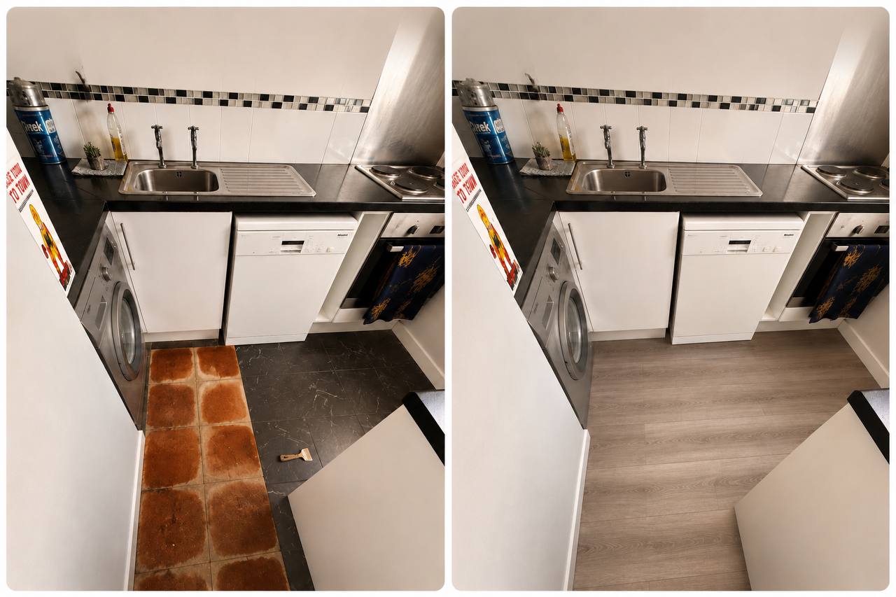Vinyl Flooring - Kitchen